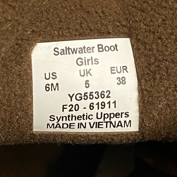 Sperry Women's Saltwater Duck Boot - Tan / Dark Brown - US Size 6M - Picture 8 of 8